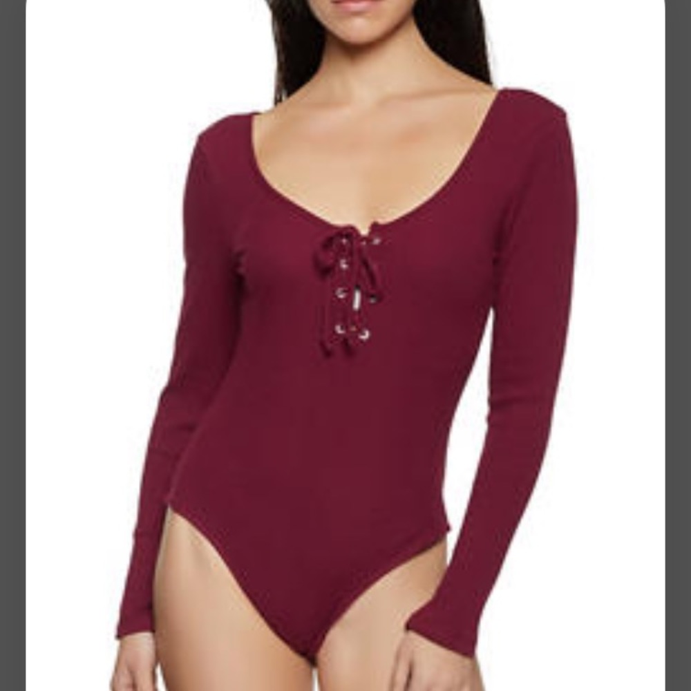 Never worn Maroon body suit!